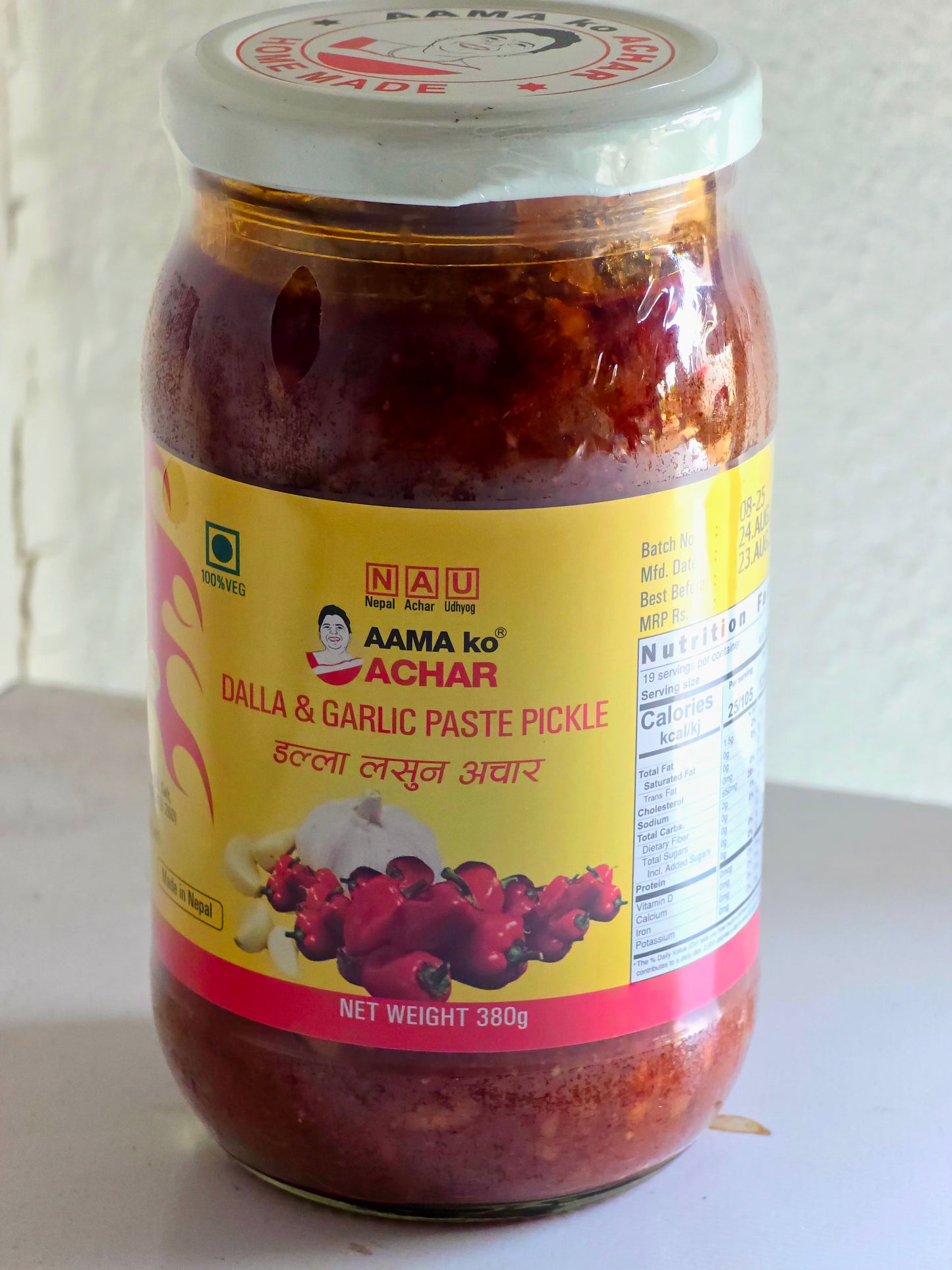 Aama ko Achar Dalla & Garlic Paste Pickle 380g