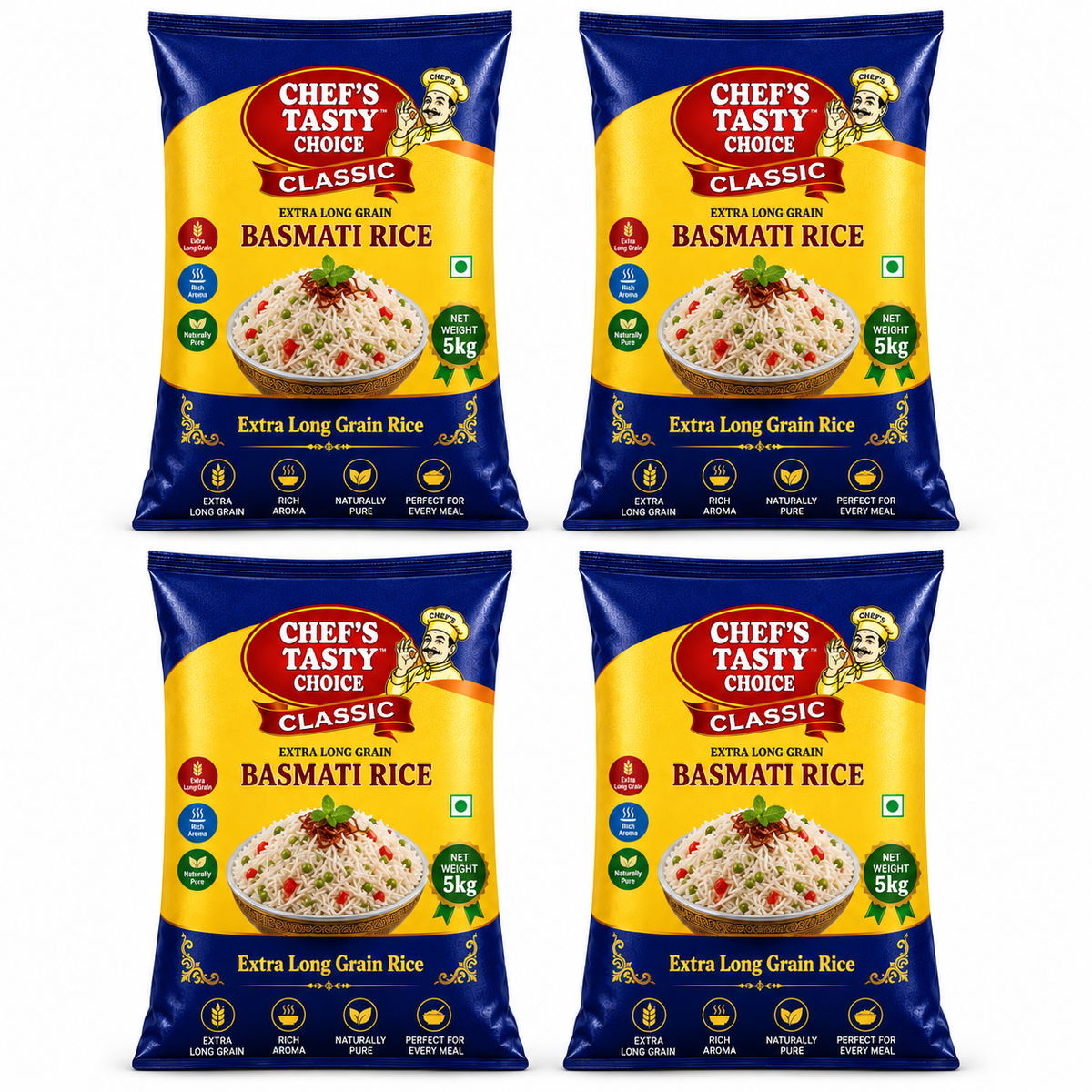Chef's Extra Long Grain Basmati Rice 20kg Pack