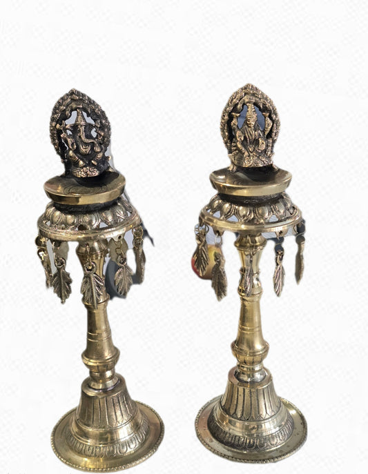 BRASS OIL LAMP TWO