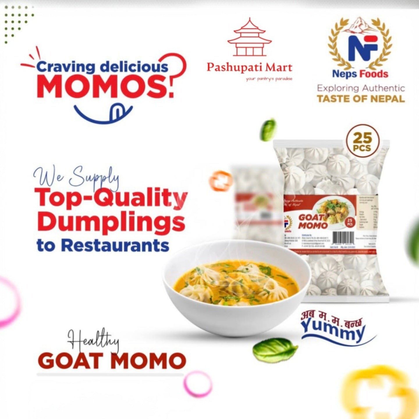 Goat Momo Frozen 25 Pc