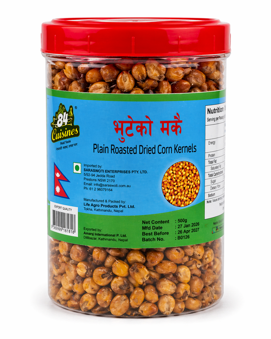 Plain Roasted Dried Corn Kernels 500g