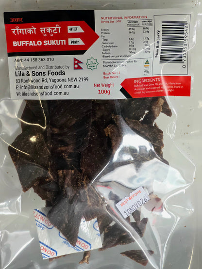 Buffalo Sukuti Plain 100G