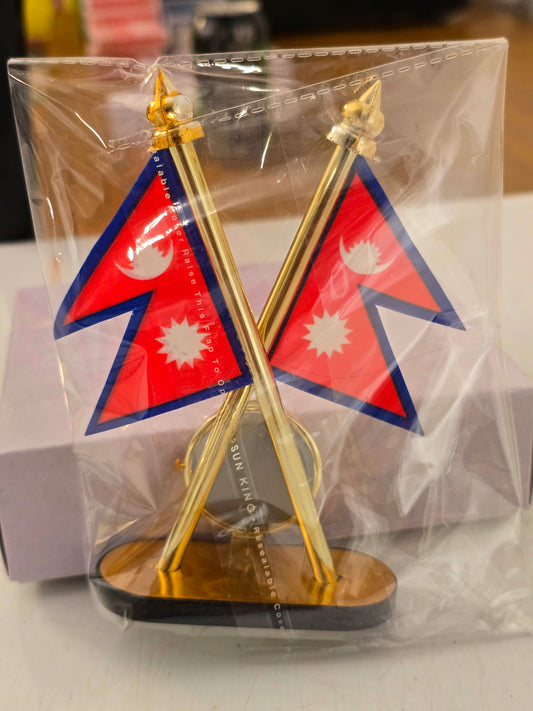 Nepali Flag With Watch Stand